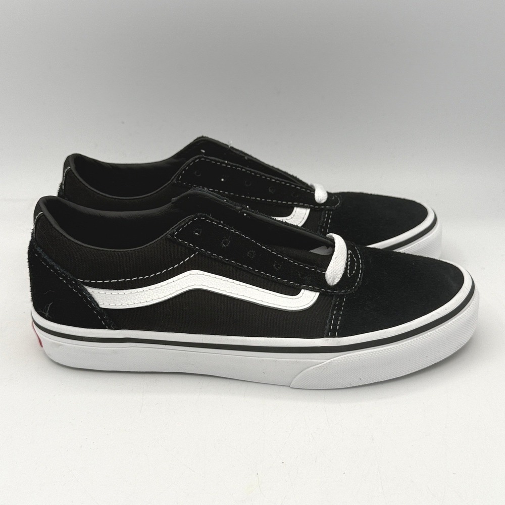 Vans Ward Sneakers Kids 3 Black White Suede Canvas VN0A38J9IJU